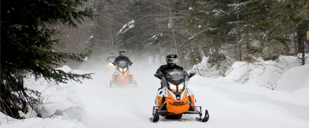 Snowmobile in Lanaudière
